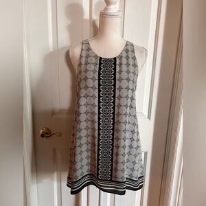MAX STUDIO Women Sleeveless Blouse, Black and White, Size Medium